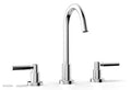 Three Hole High Spout Widespread Bathroom Faucet with Lever Handles K430554