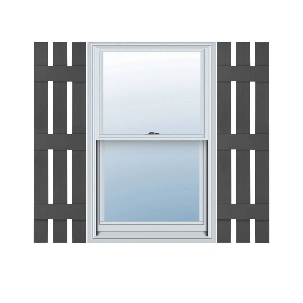 Tuxedo Grey Vinyl Board-n-Batten Shutters I1773
