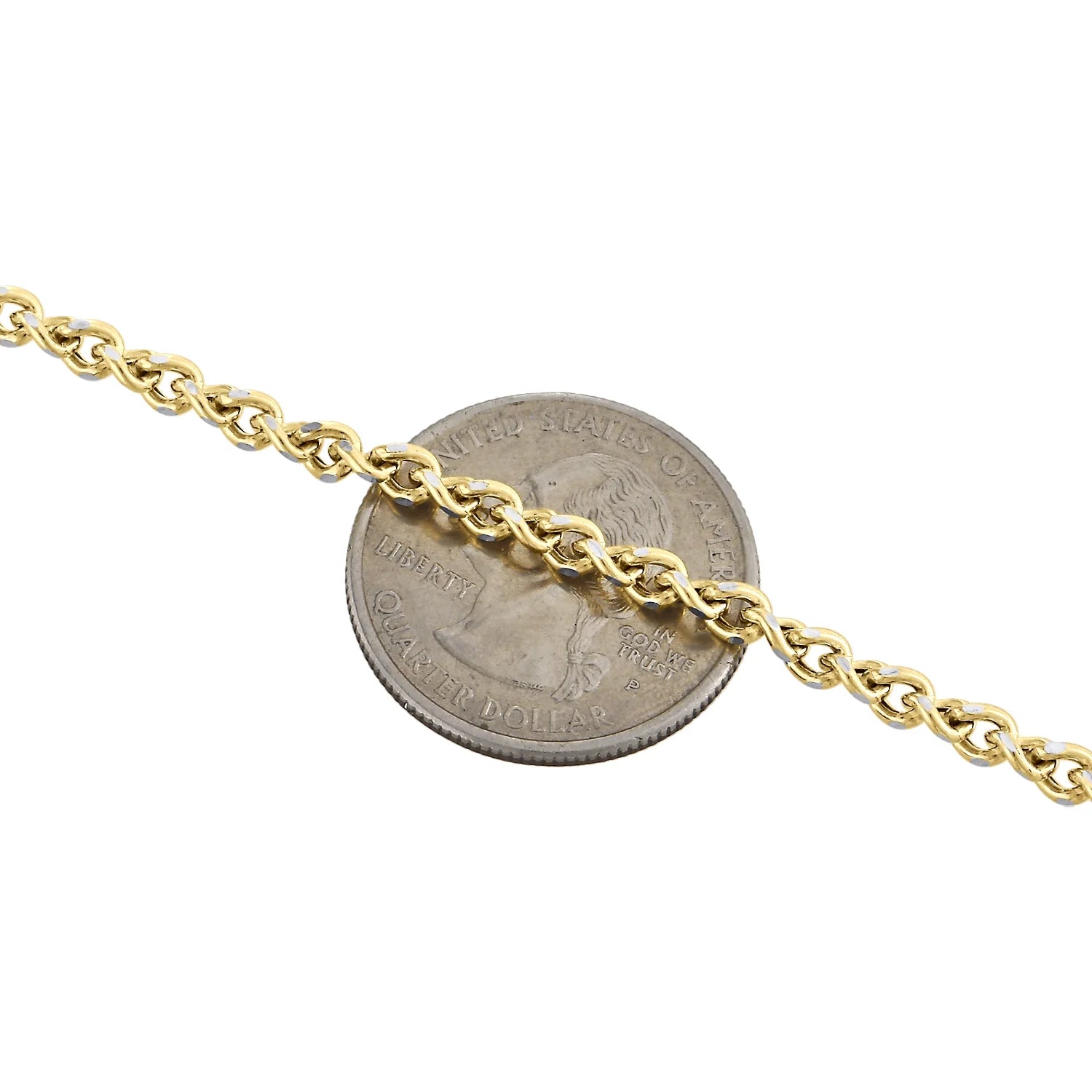 18 Inch Yellow Gold Twisted Curb Chain Necklace Z737750