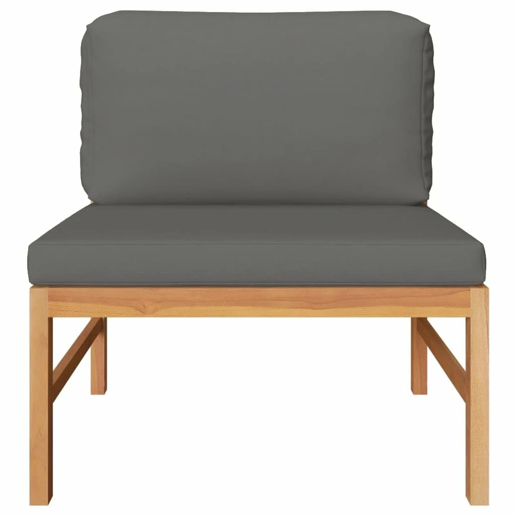 Dark Gray Cushions Solid Teak Wood Sofa F531699