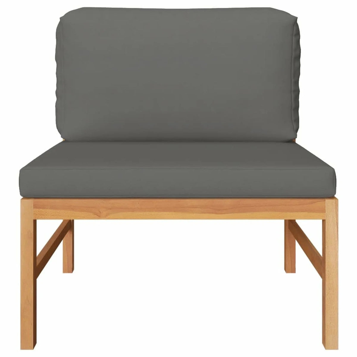 Dark Gray Cushions Solid Teak Wood Sofa F531699