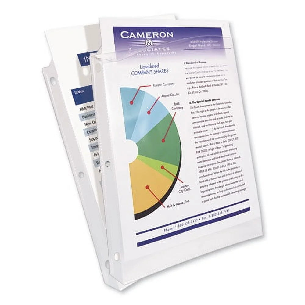 Letter Diamond Clear Poly Sheet Protectors, 100/box J262206