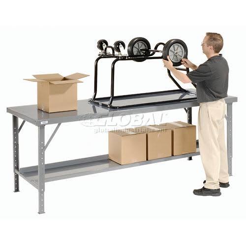 Heavy-Duty Steel Top Workbench - Gray W290