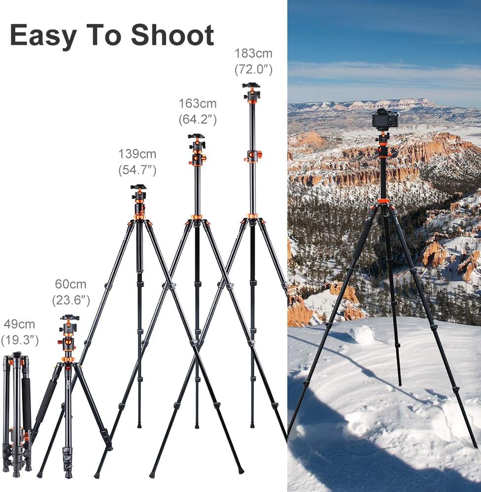 72 inch Aluminium Camera Tripod with 360 Degree Ball Head F965741