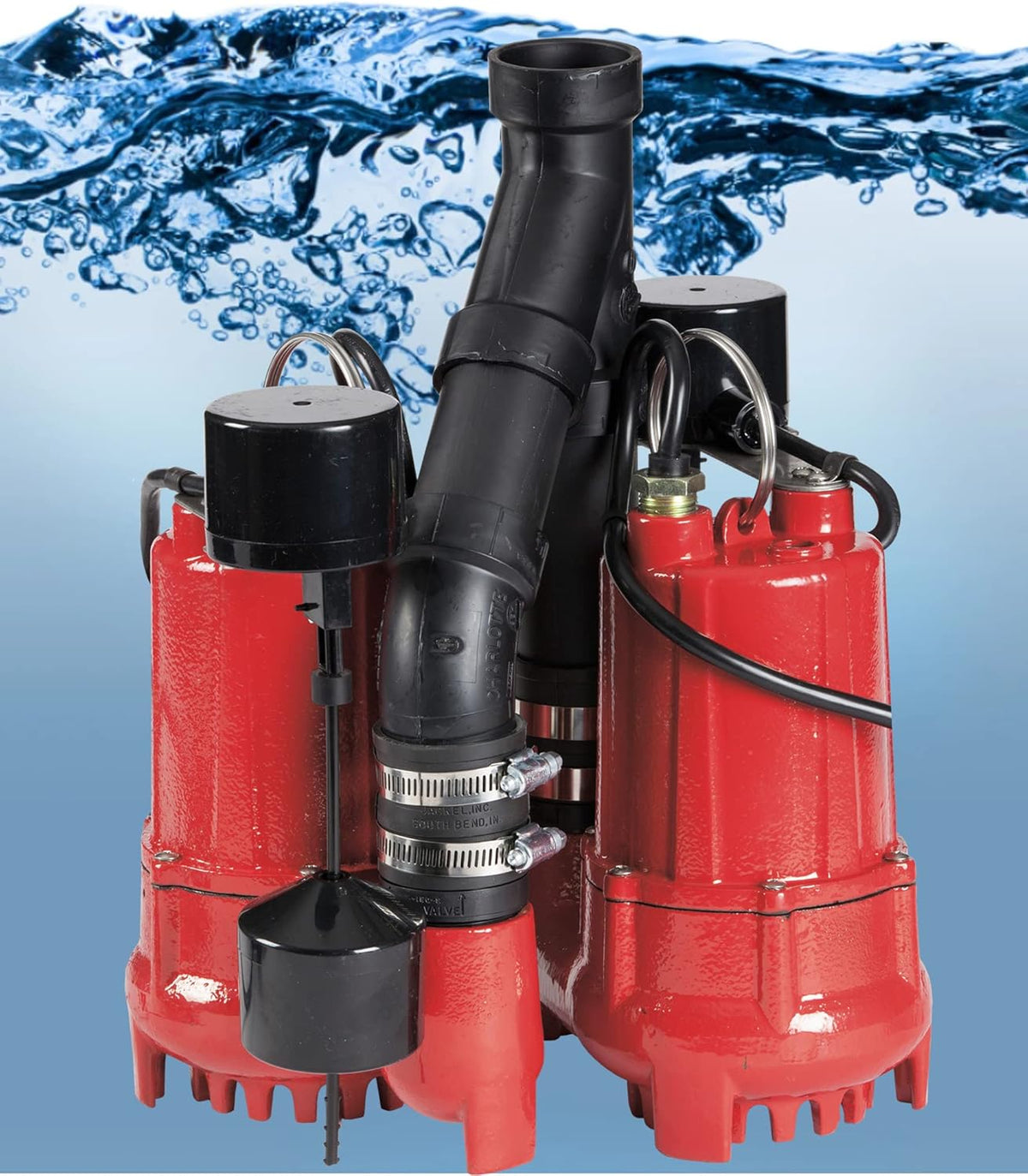 1/3 HP Dual Automatic Cast Iron Sump Pump System H8537