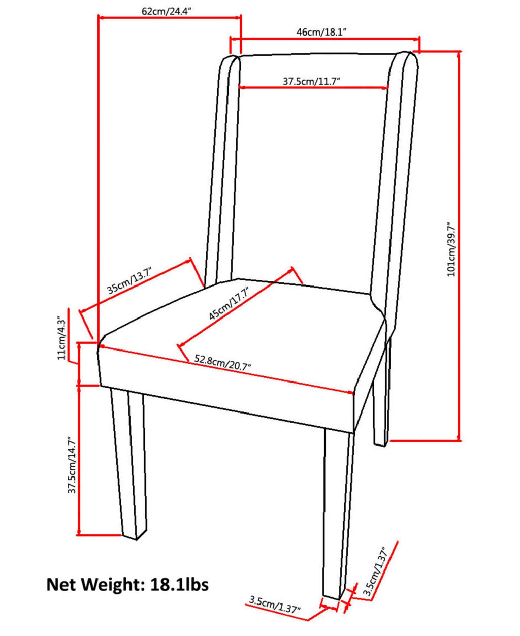 Grey Dining Chair 2-Piece Set G8358