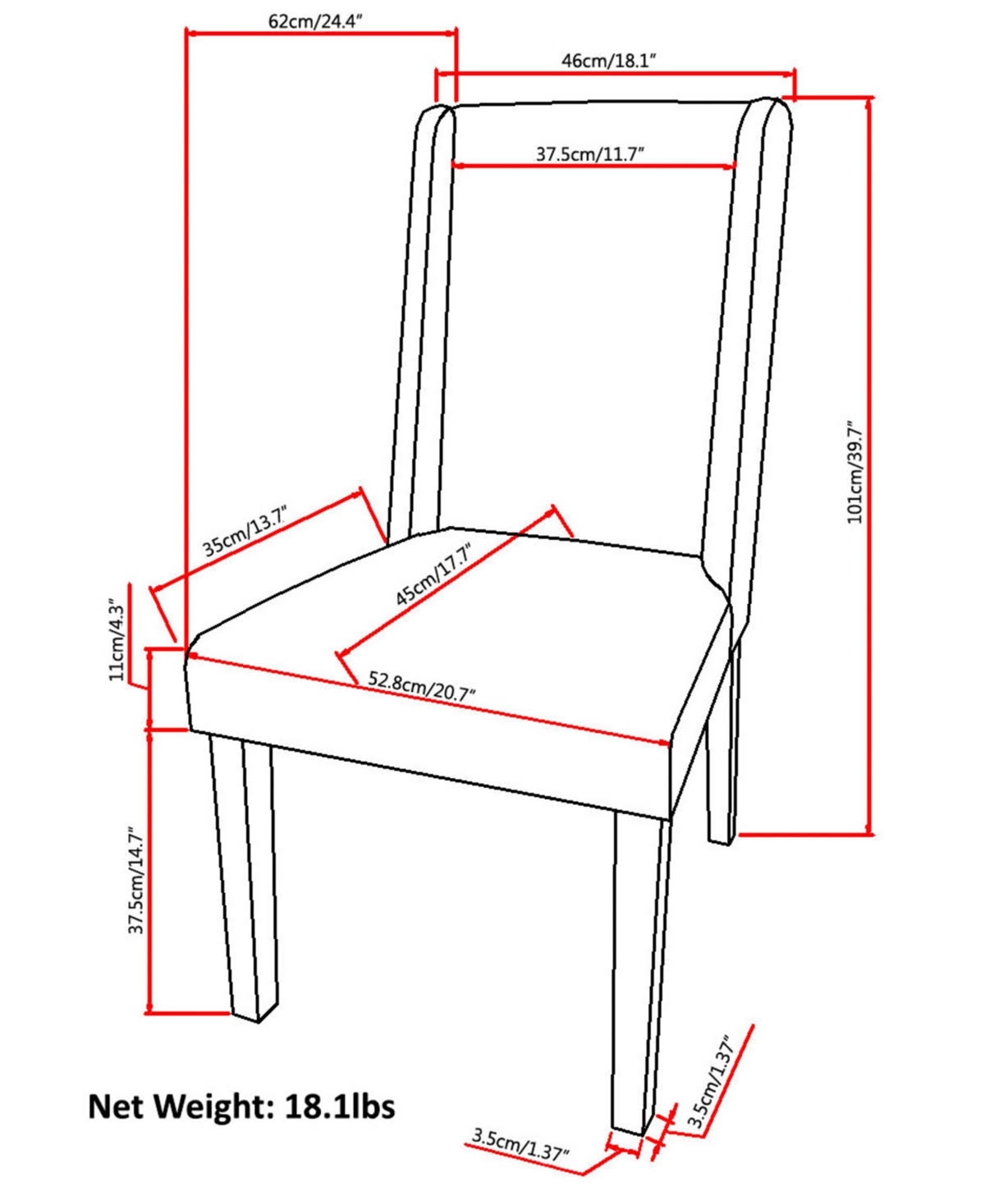 Grey Dining Chair 2-Piece Set G8358