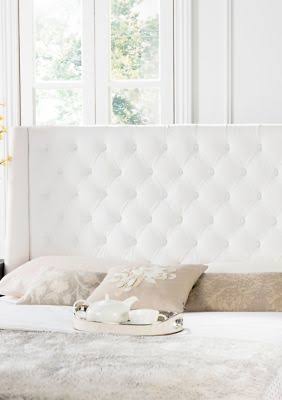 White Tufted Winged Headboard (Full) G77438