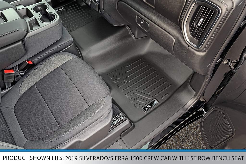 2 Row Black Floor Mats Set W1249