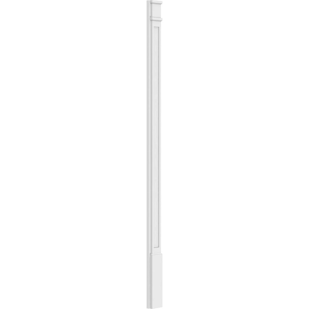 Flat Panel PVC Pilaster with Decorative Capital & Base (Pair) N403