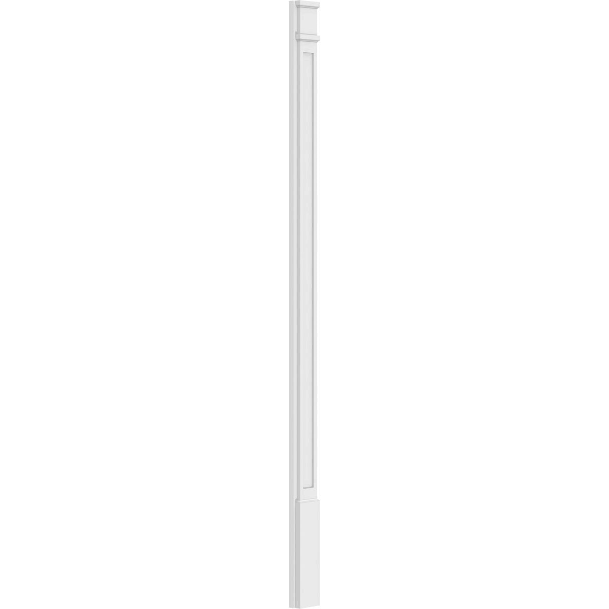 Flat Panel PVC Pilaster with Decorative Capital & Base (Pair) N403