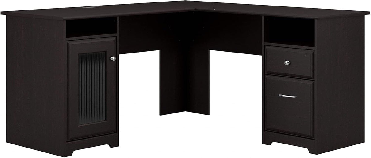 Linen White Oak L Shape Desk Q375747