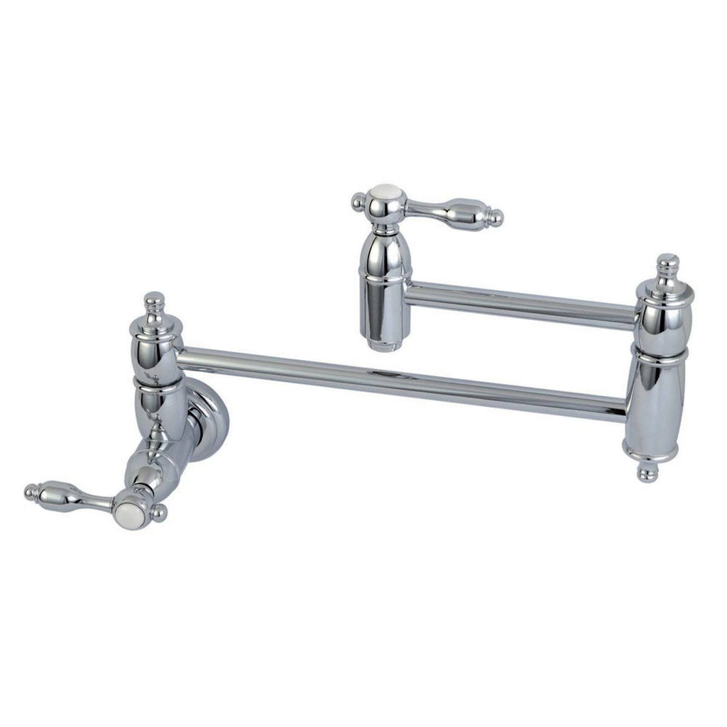 Brushed Brass Wall Mount Pot Filler Kitchen Faucet I545568
