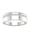 10k White Gold Diamond Mens Band G788