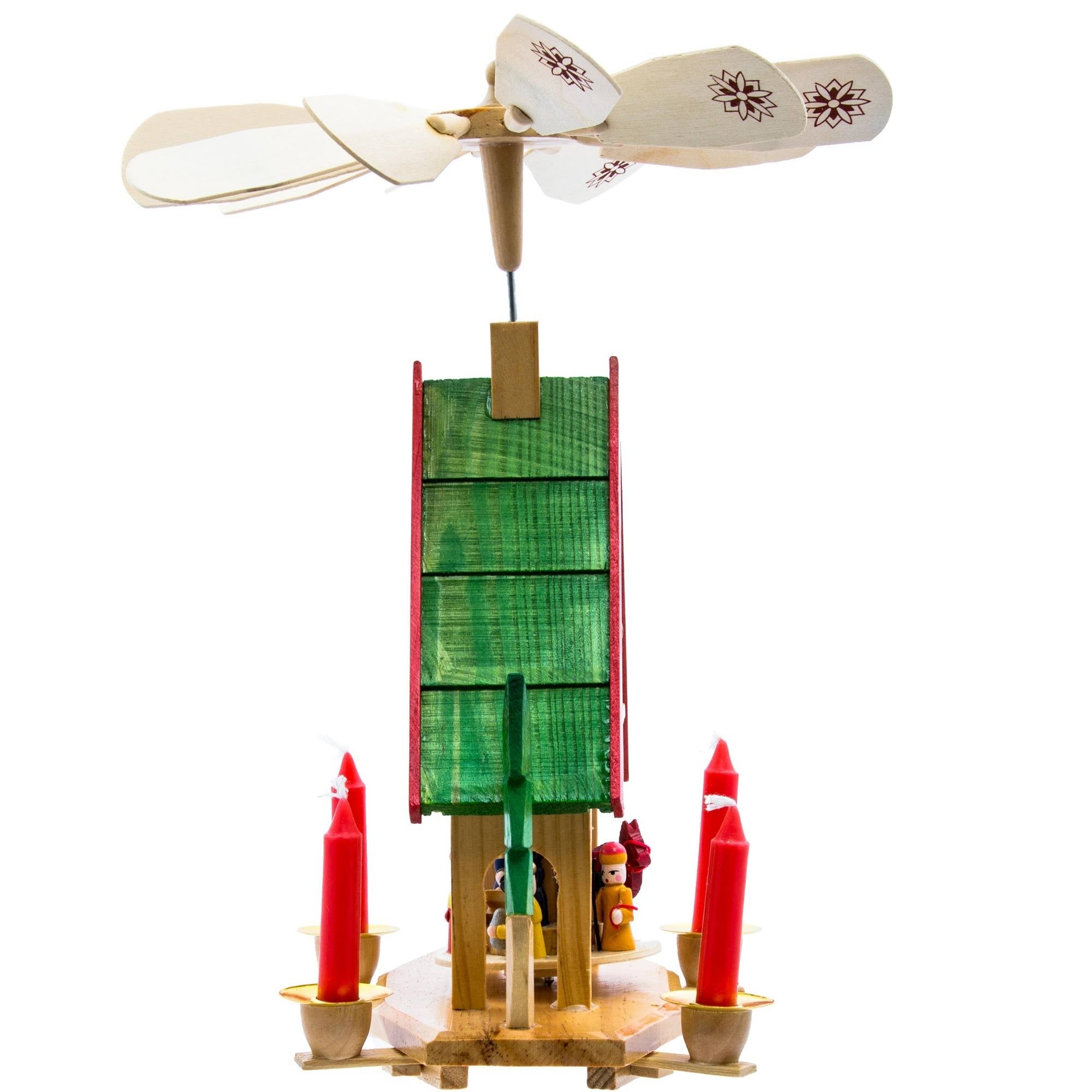 12x22 Wood Alpine House Carousel with Candles Q588