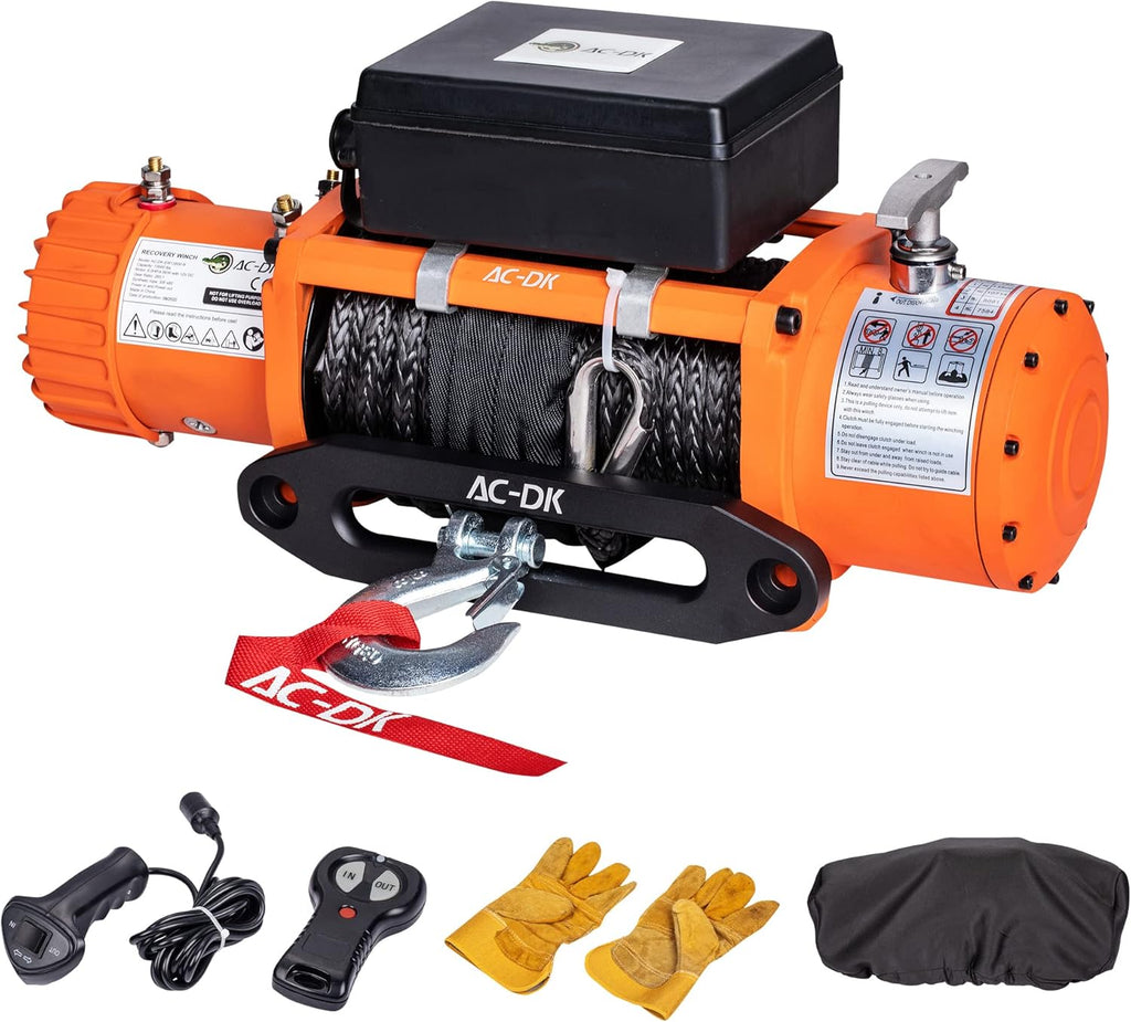 13000 lb 12V Electric Winch Kit with 85ft Synthetic Rope O61716