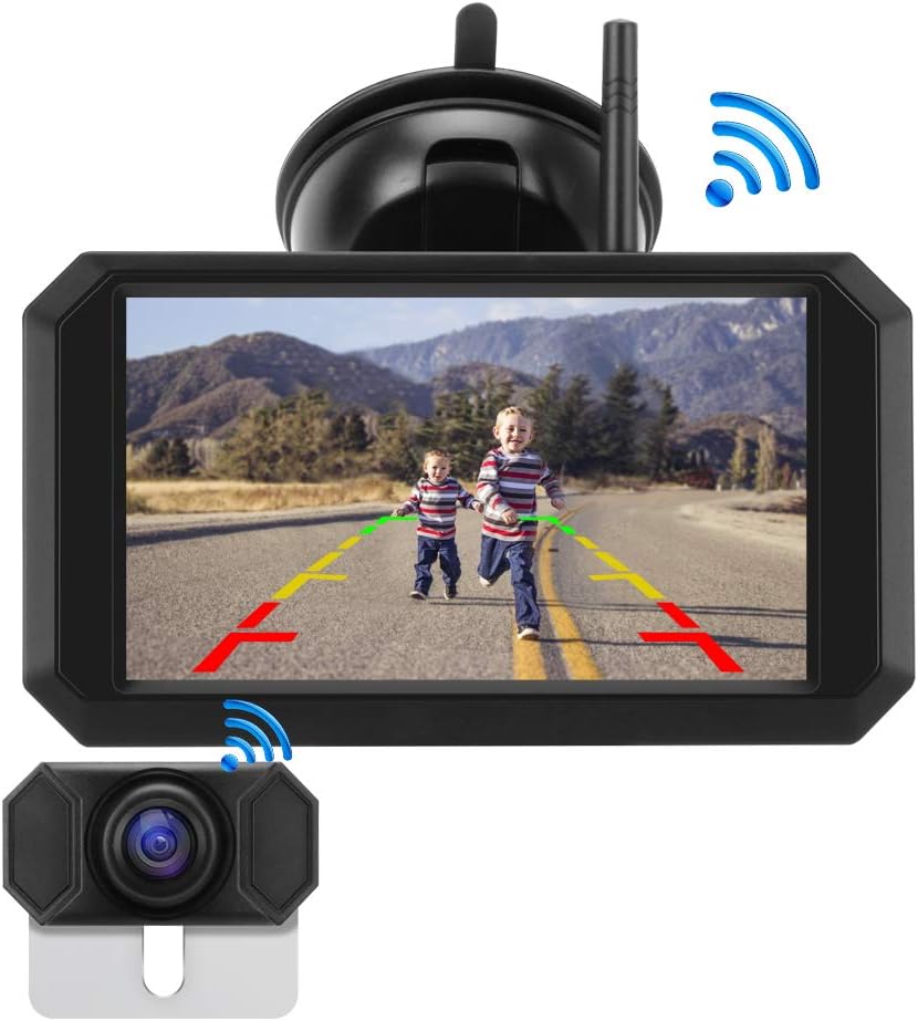 Wireless Backup Camera with 5'' Monitor, Waterproof Night Vision Camera T298861