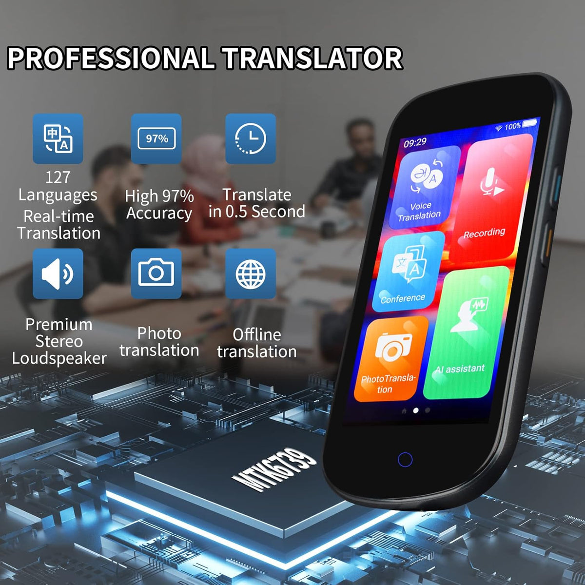 Portable Translator Device with 4.0'' HD Touch Screen F3002
