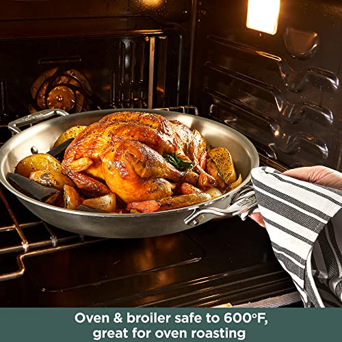 5-Ply Brushed Stainless Steel Universal Pan 4.5 Quart Cookware N261095