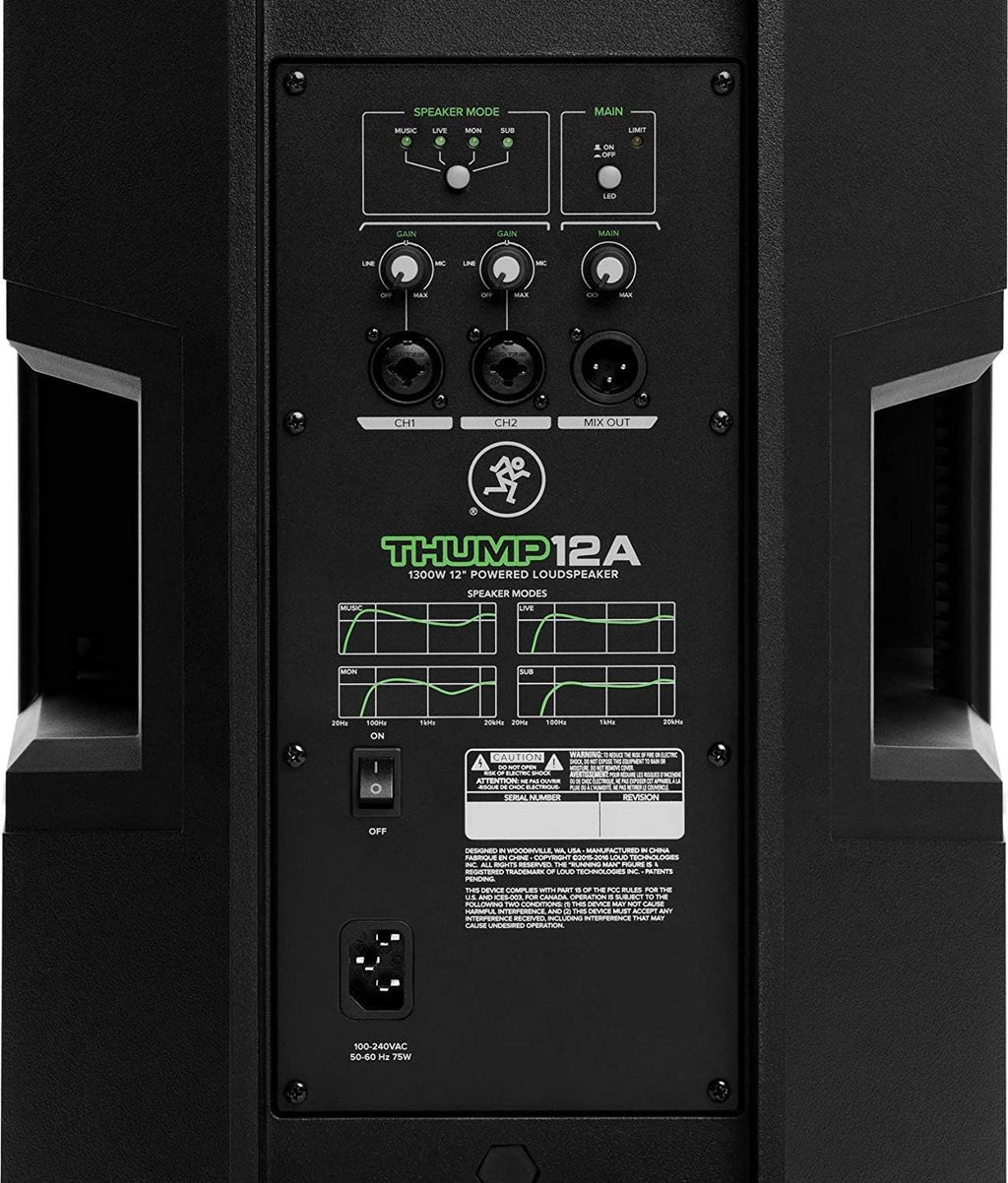 1300W 12 Powered Loudspeaker with Steel Speaker Stand and XLR-XLR Cable B862400