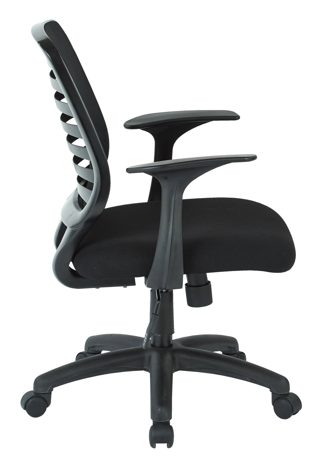 Black Fabric Task Chair with T Arms N326725