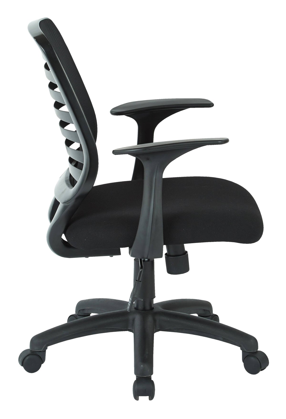 Black Fabric Task Chair with T Arms N326725