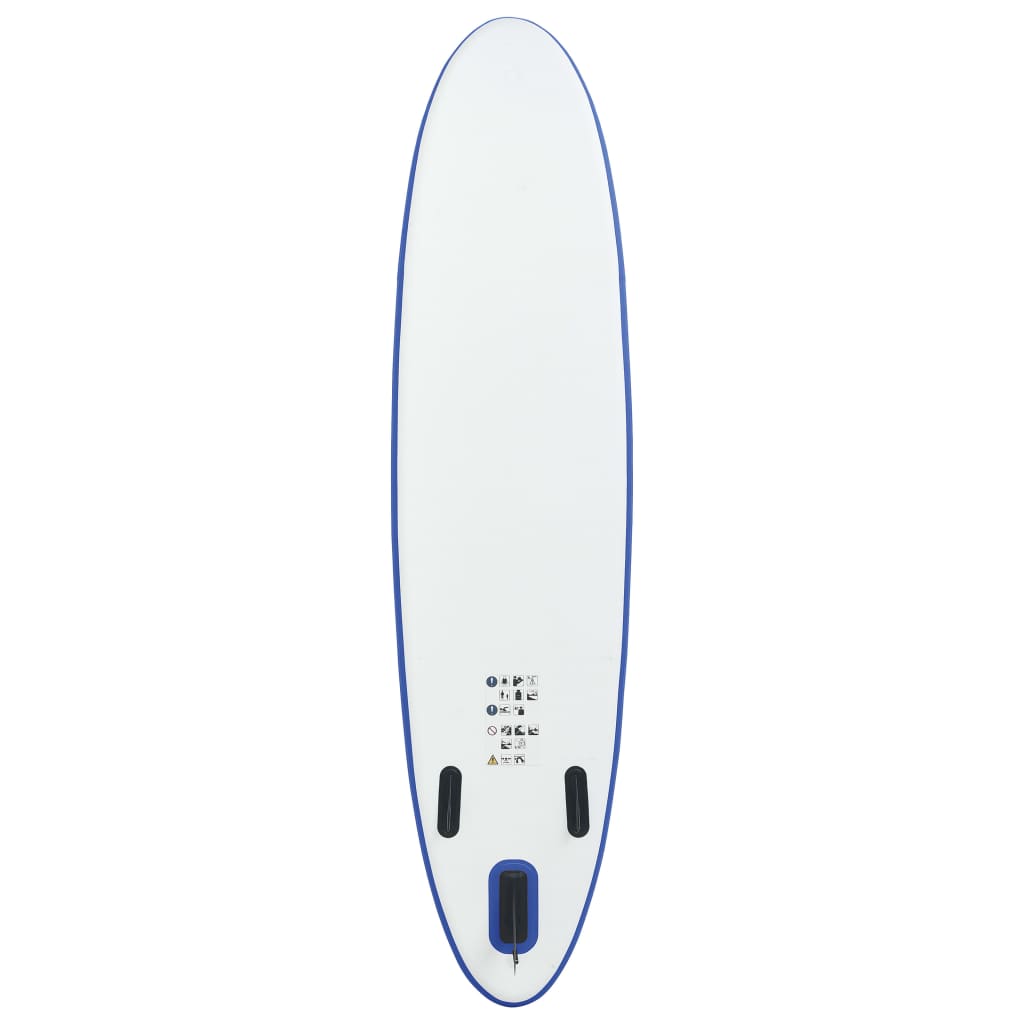 Blue and White Inflatable Paddleboard Set R428