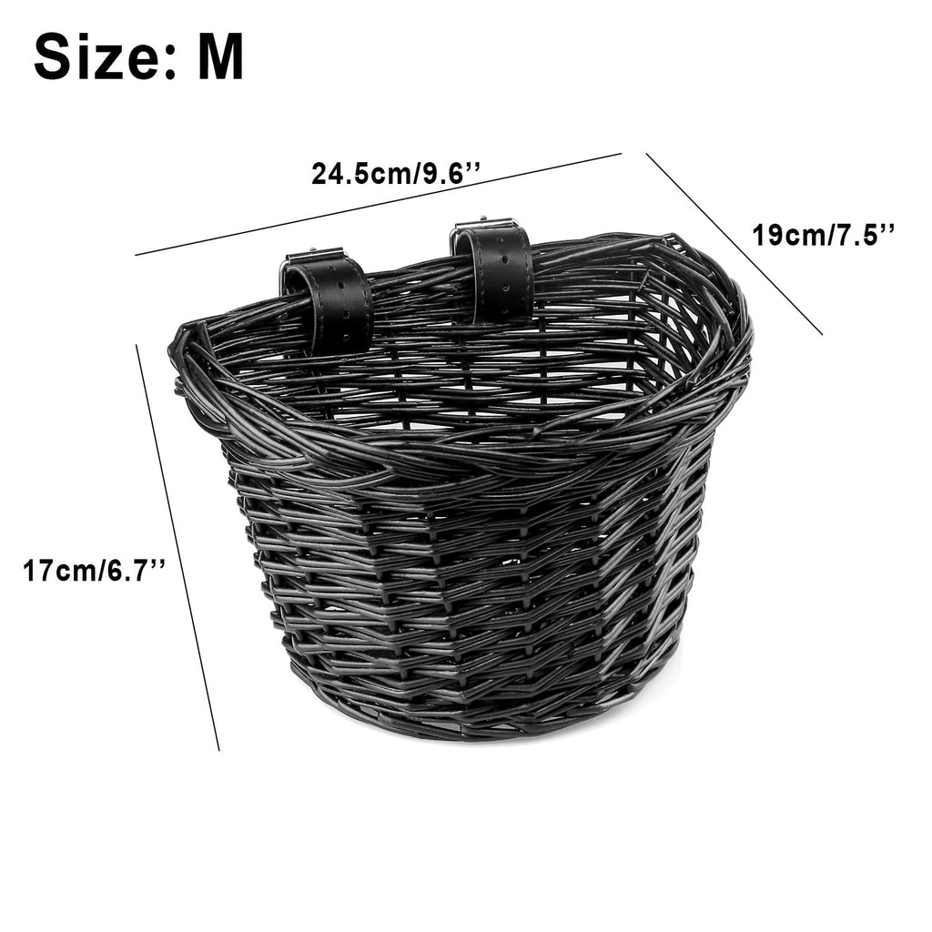 Black Wicker Kids Bike Basket H5803
