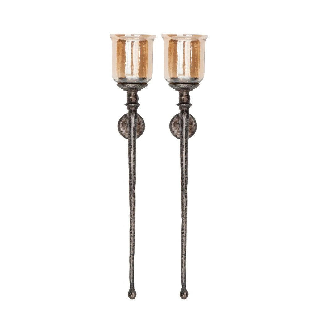 Brown Aluminum Candle Holder Y5703