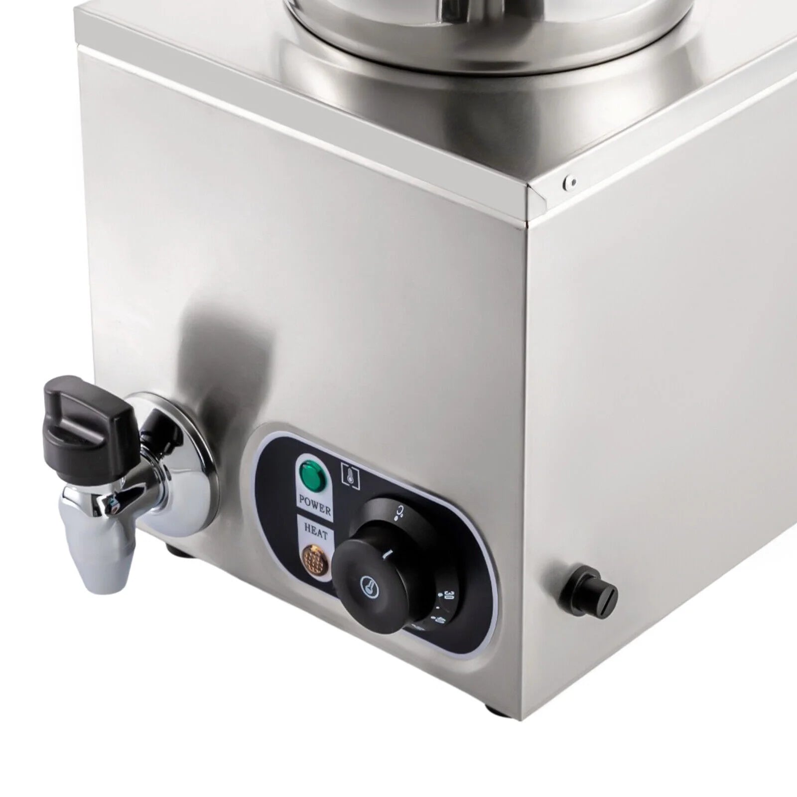Commercial Soup Warmer Electric Food Warmer, Stainless Steel Countertop Soup Pot with Tap L1461