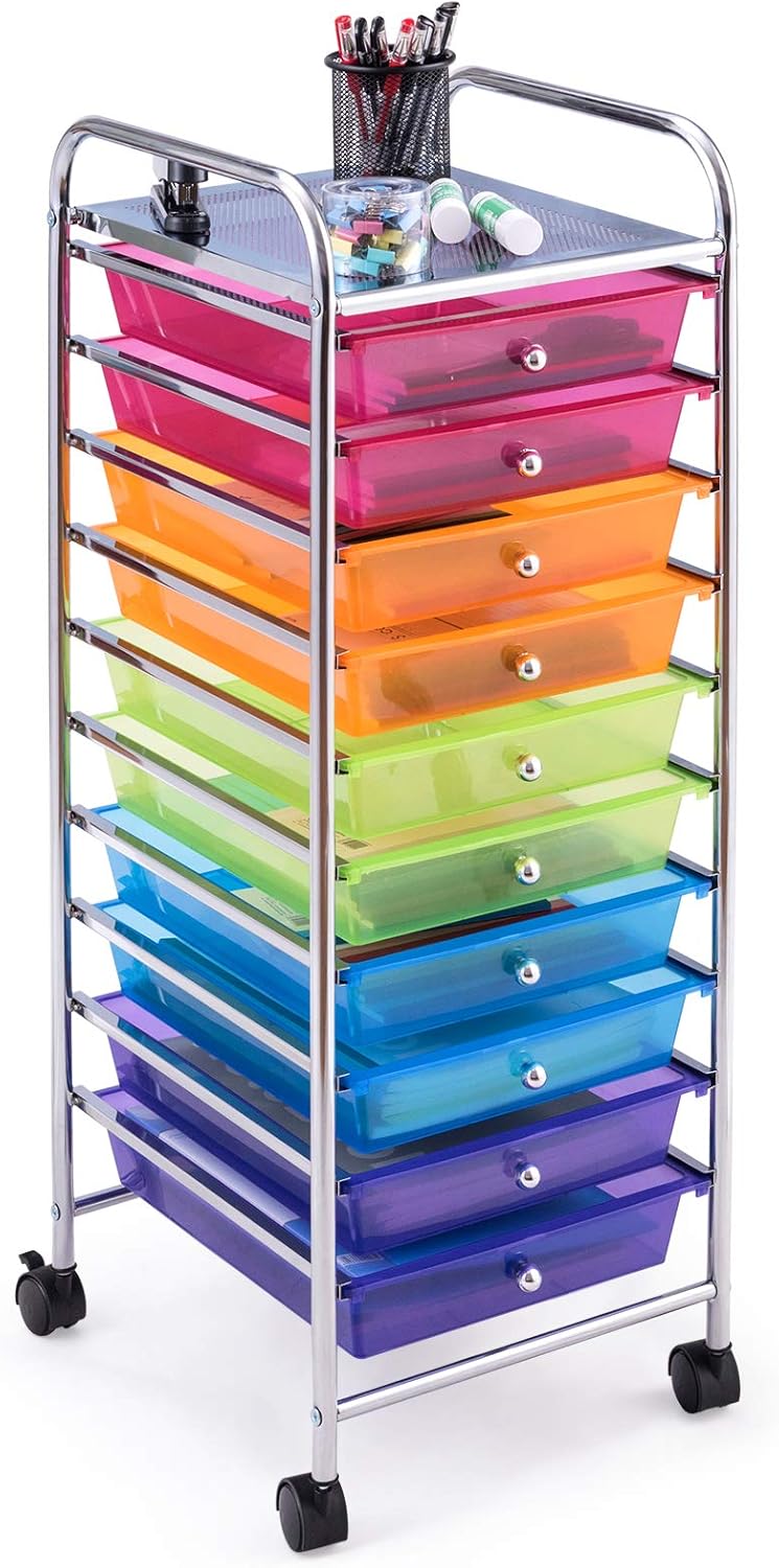 10-Drawer Rolling Storage Cart Q516696