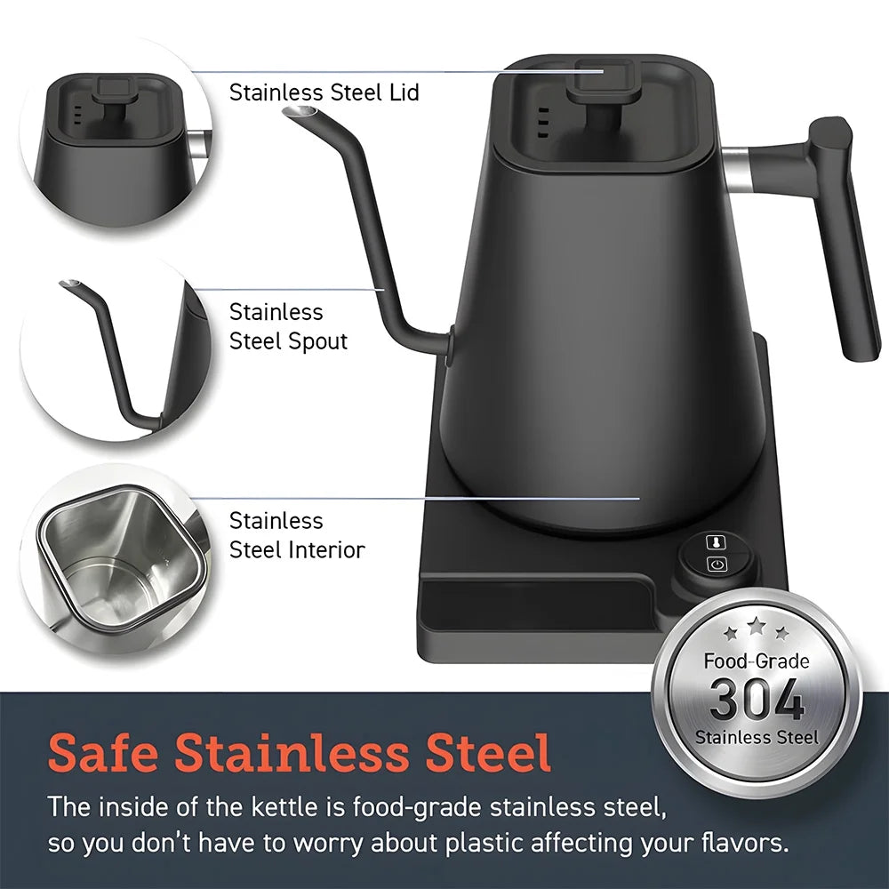 Electric Kettle Temperature Control Pour-Over Kettle 1.0L I5779