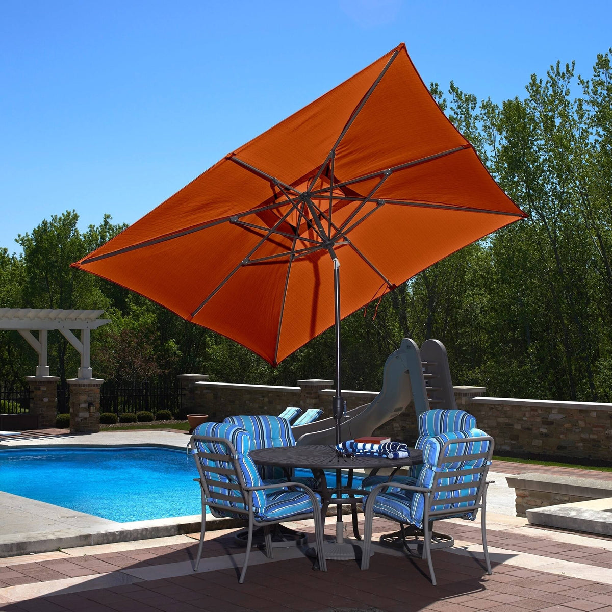 Stone Rectangular Market Umbrella C657