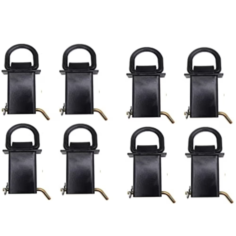 8 Pack Heavy Duty Adjustable Trailer Stake Pocket D Ring 5400 Lbs E695