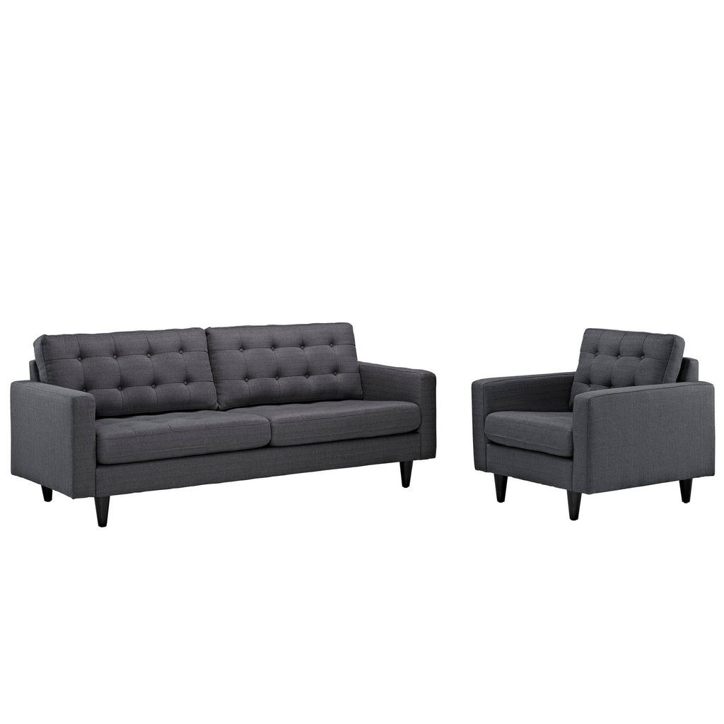 Gray Armchair and Sofa Set of 2 C937