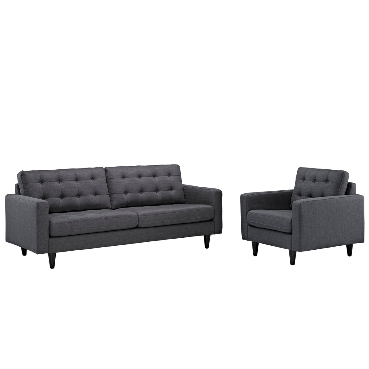 Gray Armchair and Sofa Set of 2 C937