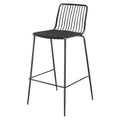 Gunmetal Grey Metal Bar Stool W7394