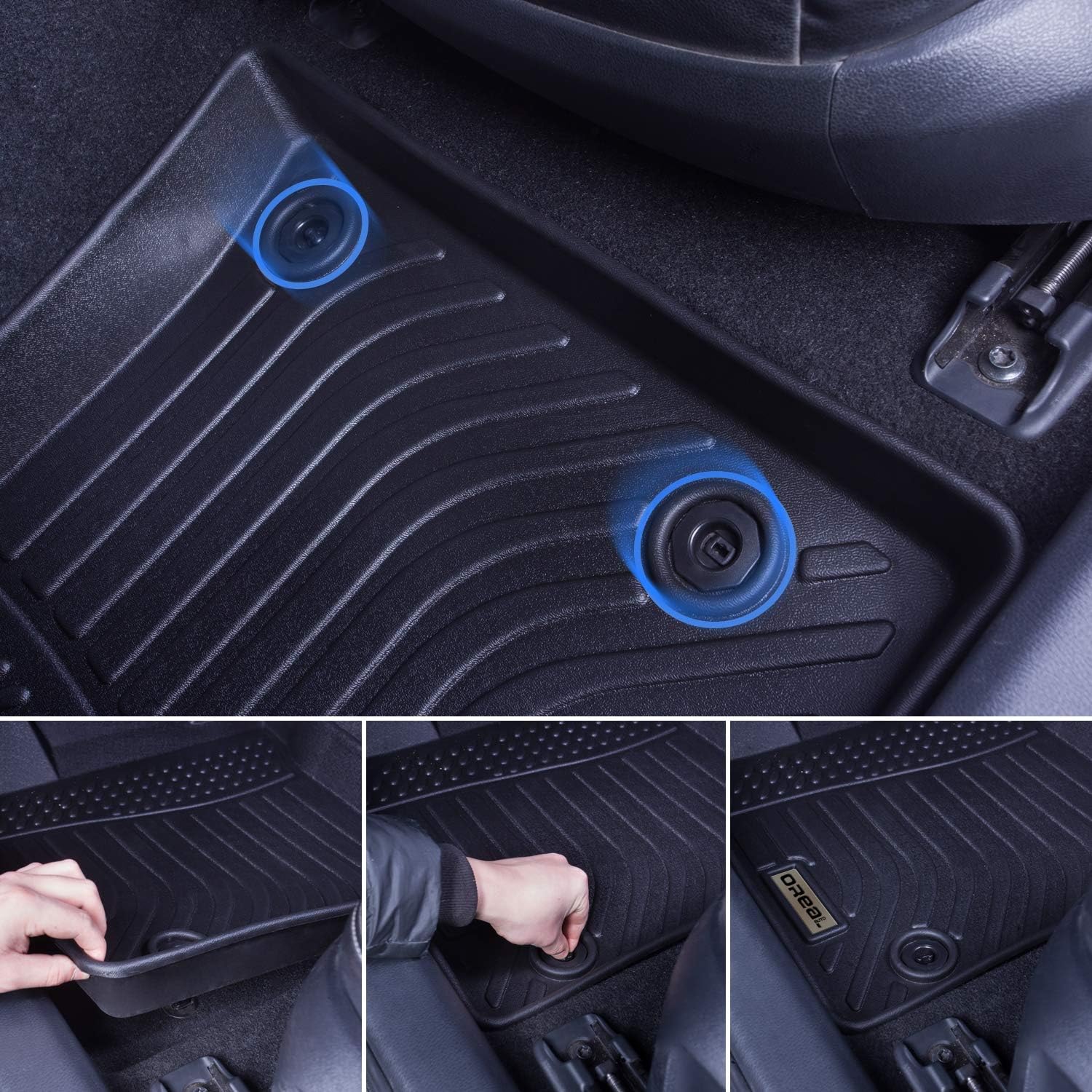 Black Floor Mats Replacement for Subaru Forester Front and Rear Car Carpet M783
