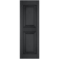 2-Pack 12-in W x 72-in H Black Raised Panel Wood Western Red Cedar Exterior Shutters M493536