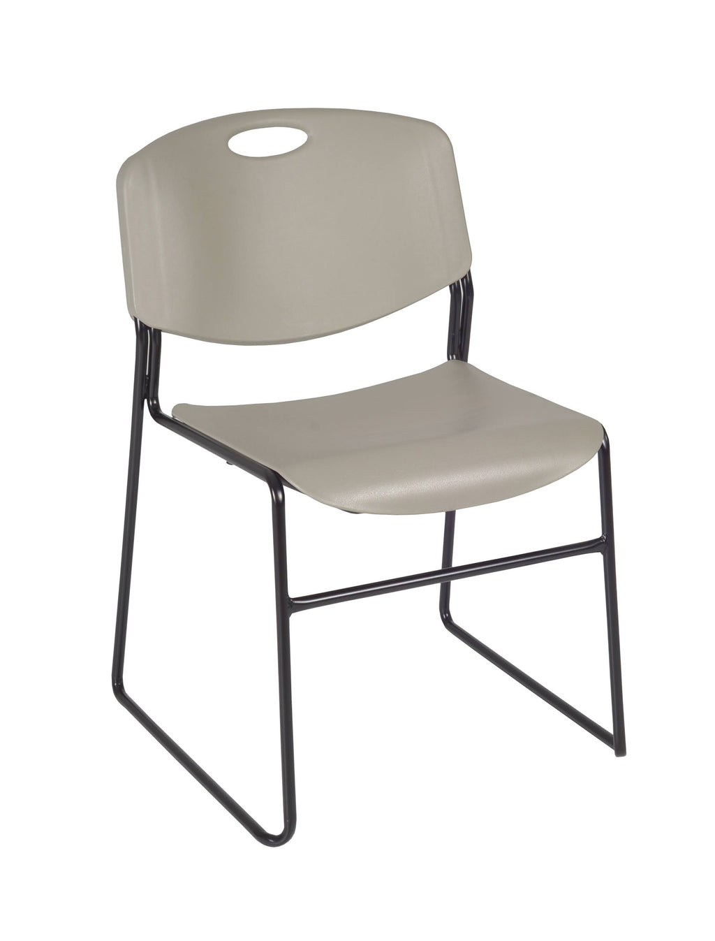 Cherry Training Table and 2 Grey Stack Chairs E341