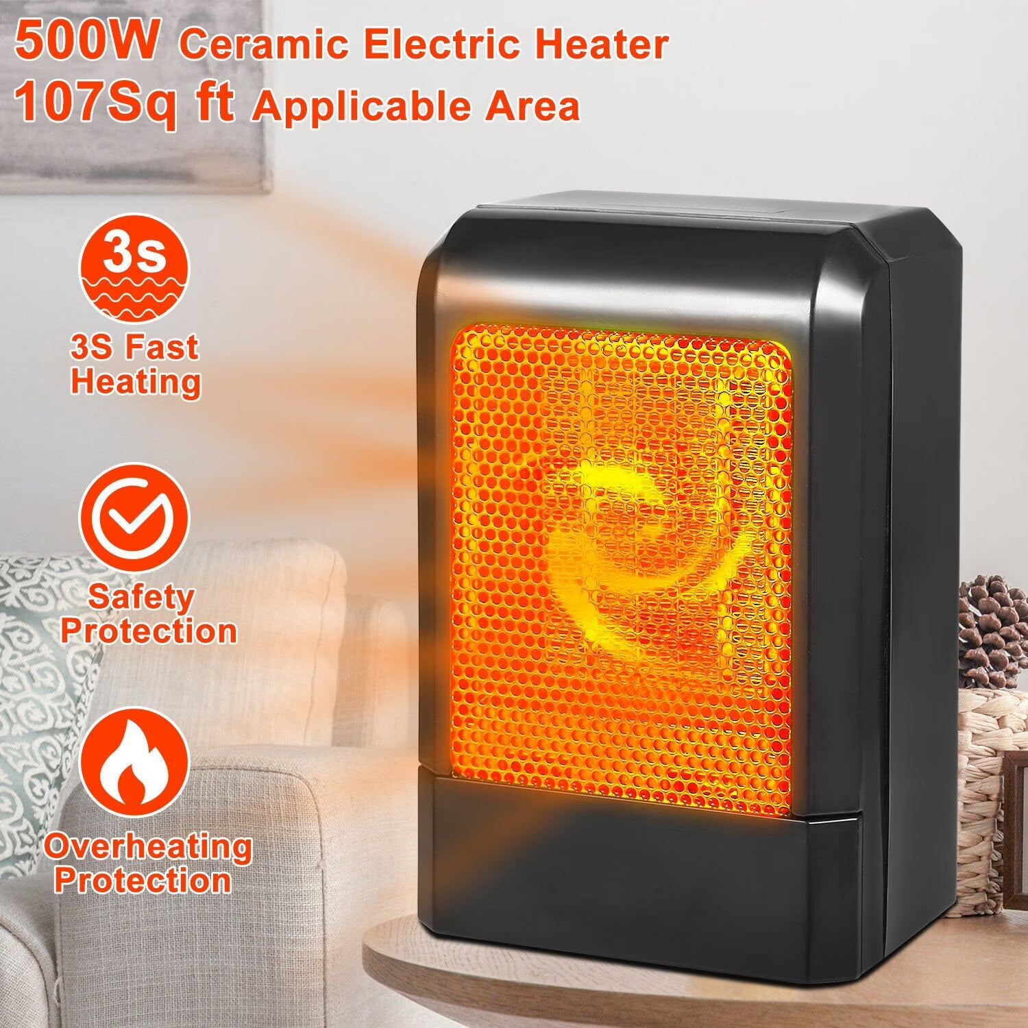 Mini Electric Ceramic Space Heater X531