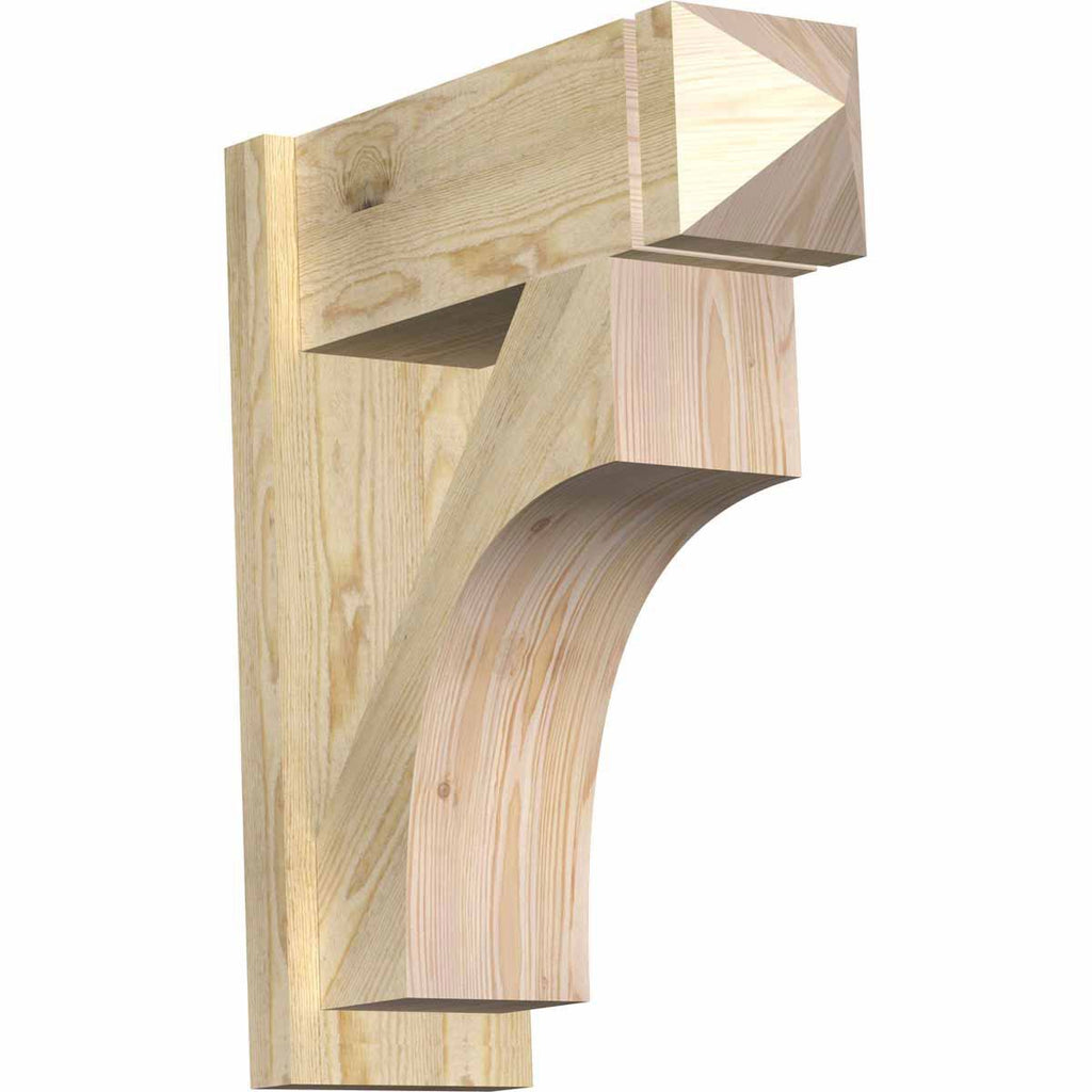 8x22W x 22x22D x 26x22H Douglas Fir Rough Sawn Arts and Crafts Outlooker O462679