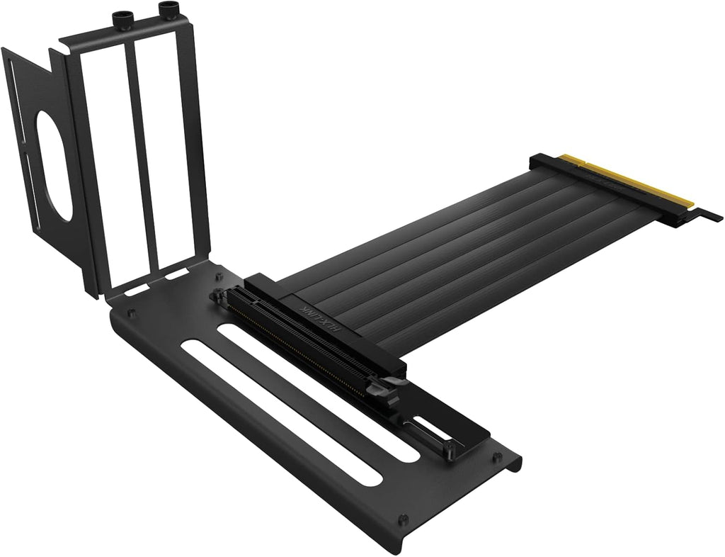 Vertical GPU Mount Graphics Card Holder Kit with PCIe 4.0 16X Riser Cable 20cm Black Pack of 2 A585