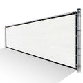 White Privacy Fence Screen Mesh with Reinforced Grommets L23743
