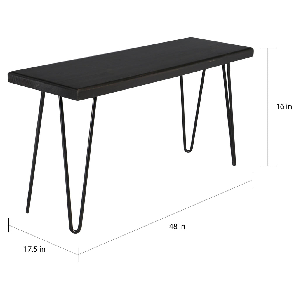 Weathered Gray Wood Bench V335140