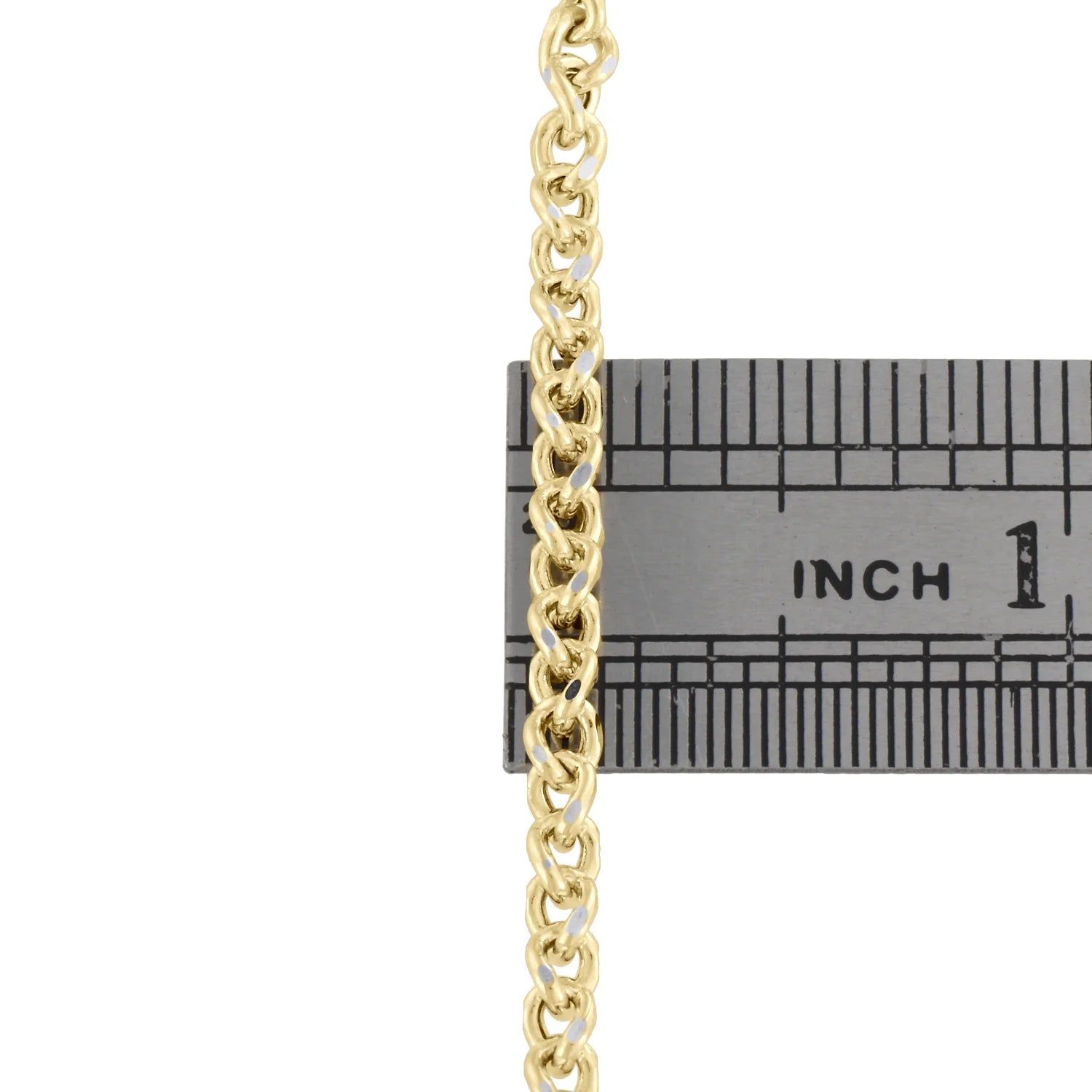 18 Inch Yellow Gold Twisted Curb Chain Necklace Z737750