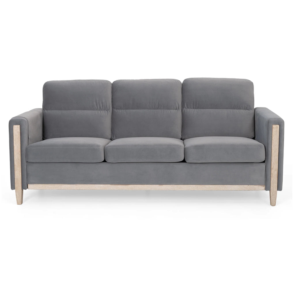 Solid Wood Three-Seater Sofa Couch J1999