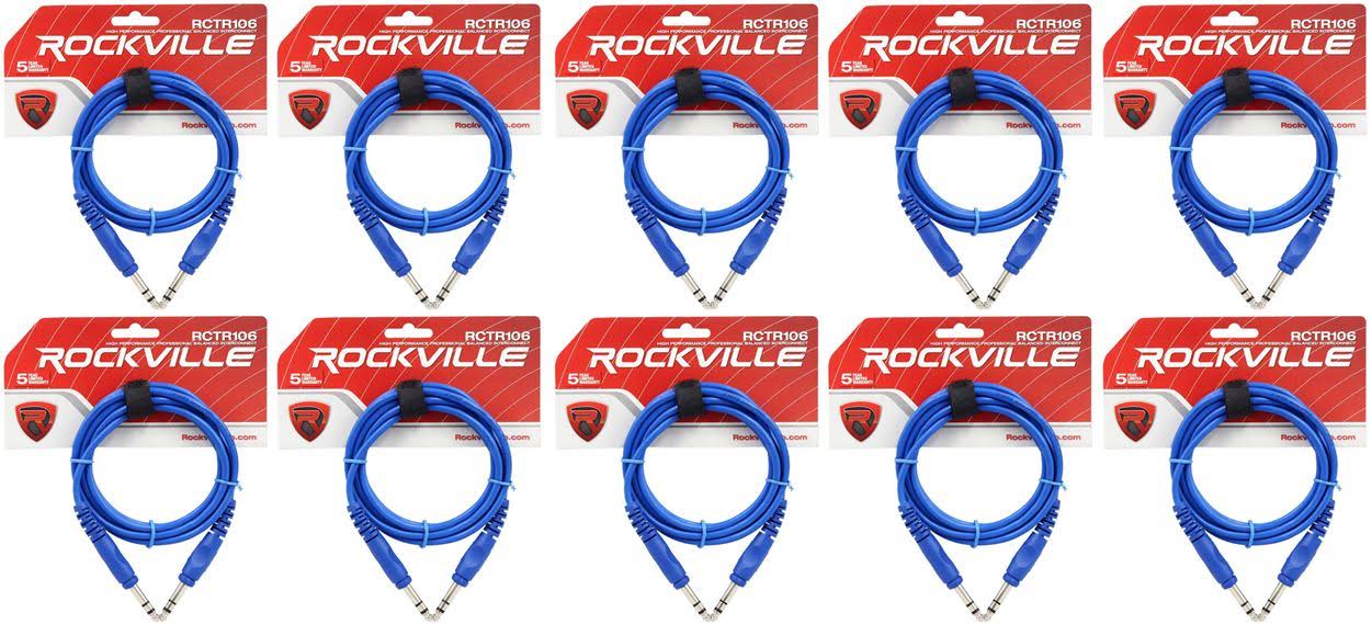 Blue 6 1 4 TRS to 1 Cable 100 Copper H13592