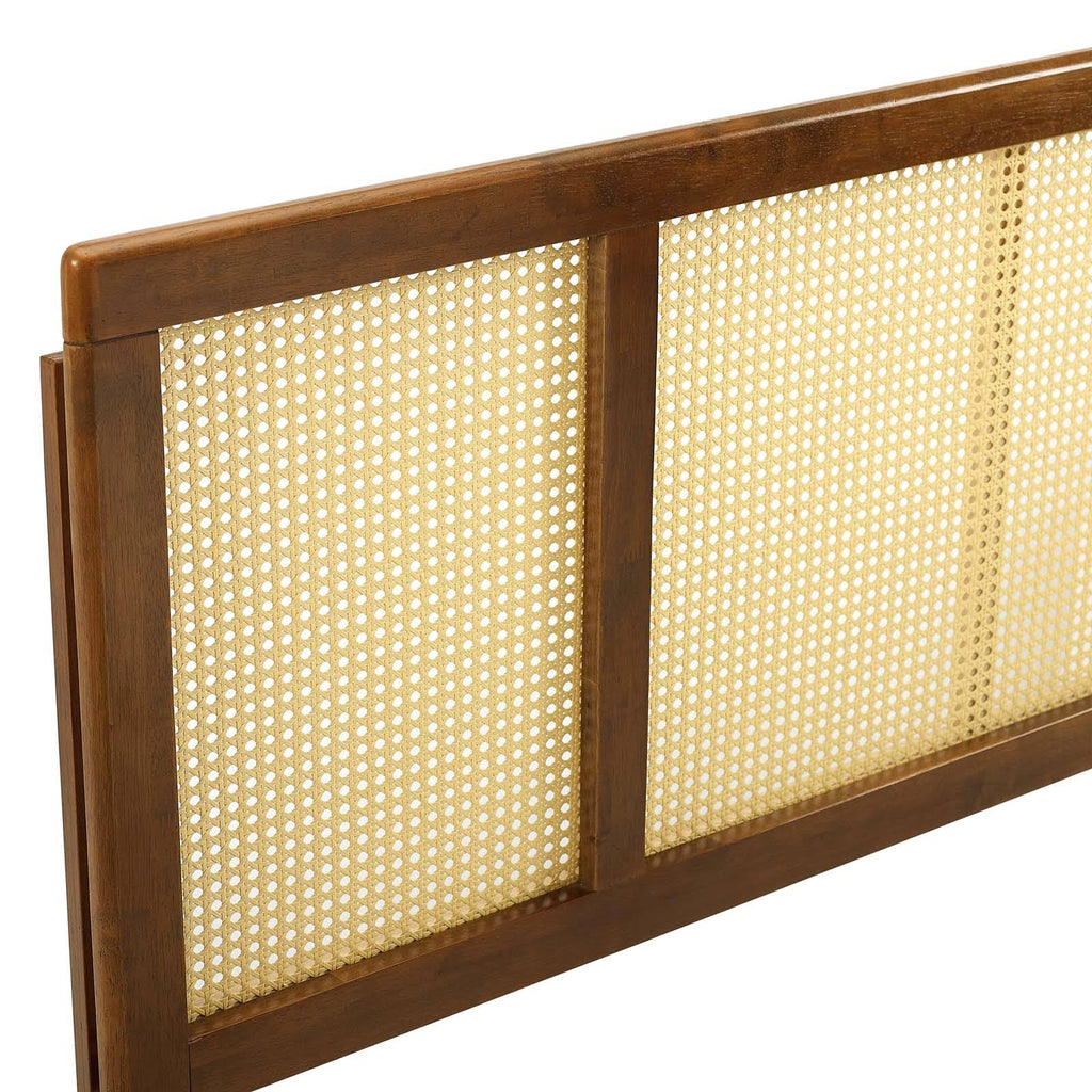 Walnut Cane Queen Headboard V6580