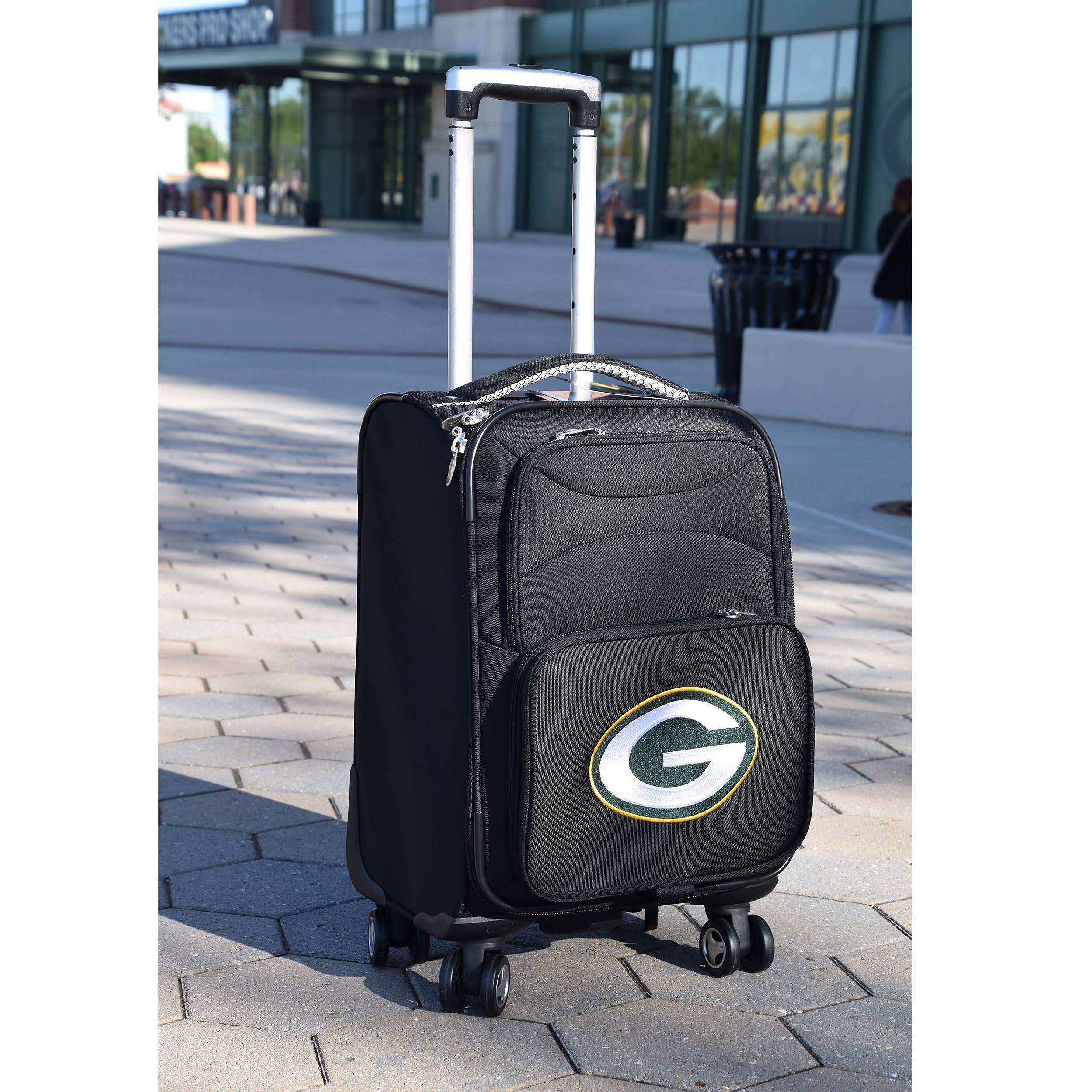 Black Green Bay Packers 21x22 Spinner Carry-On H355026